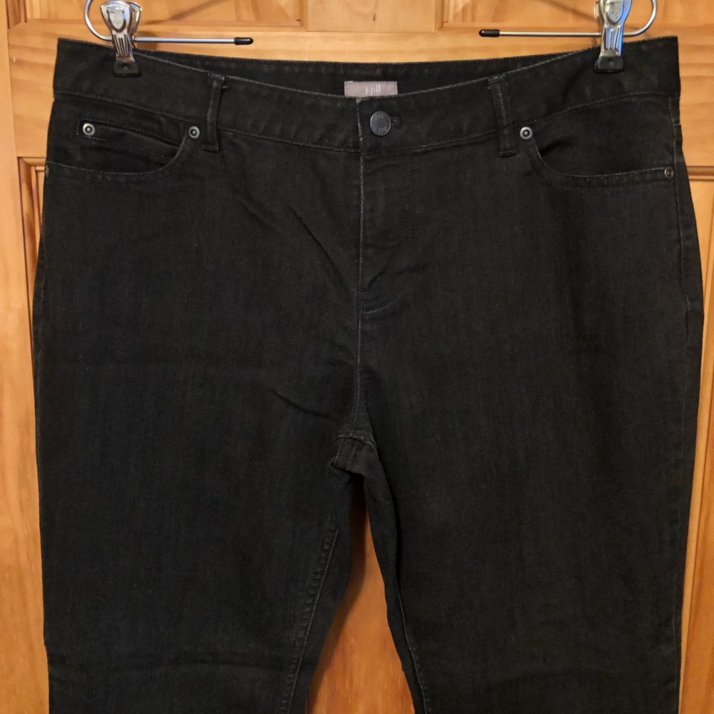 Womens J Jill Stretch Black/Midnight Cotton Blend Slim/Skinny Jeans Pants 14P